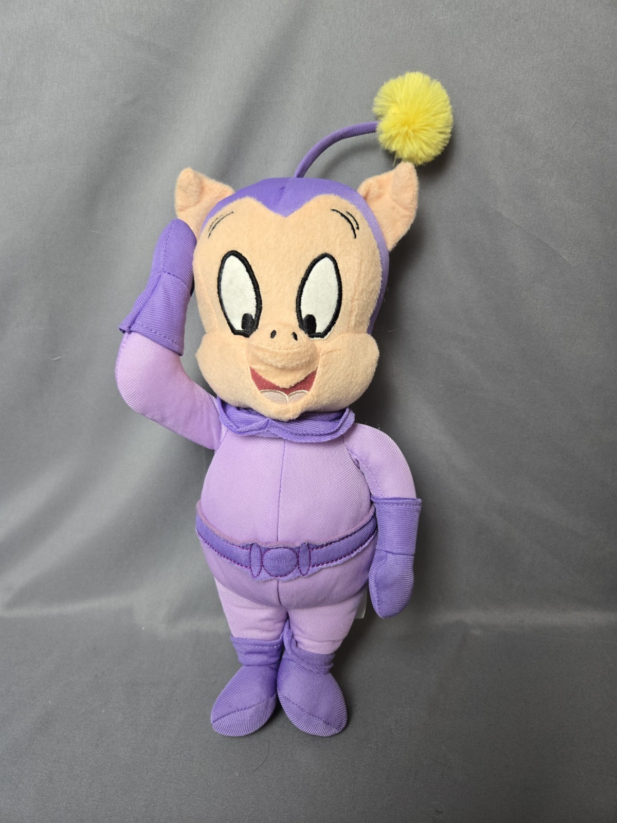Porky Pig Alien Space Jam Cadet Purple Looney Tunes Plush 16" VGC Nanco