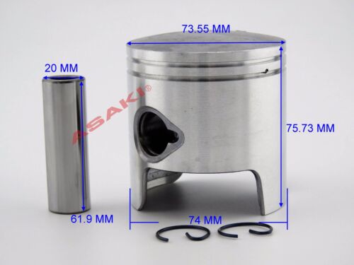 For TOHATSU NISSAN 60/70 HP NS60C M70C Piston Kit - STD 3F3-00001-0 +Piston Ring - Foto 3 di 4
