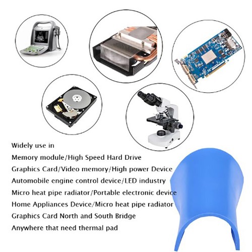 100x100mm Thermal Pad GPU CPU Heatsink Cooling Conductive Silicone Pad - Afbeelding 3 van 18