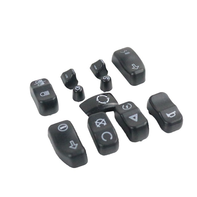 11pcs Black Radio Cruise Control Switch Cap Kit For Harley Touring 2014
