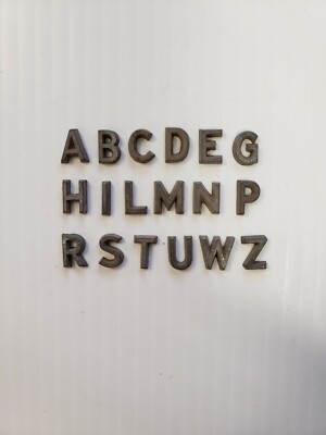 Metal Letters 2/5 inch Straight Font Narrow price per letter*