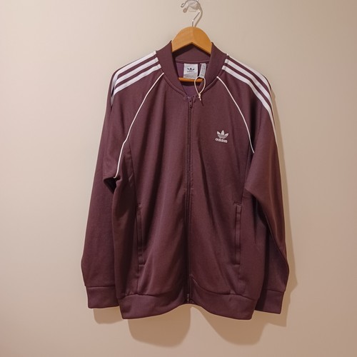 NWOT Adidas Originals Superstar Track Jacket Men's Size XL Maroon Retro Full Zip