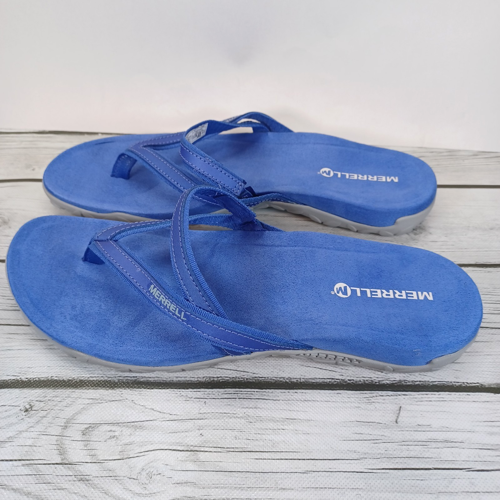 Merrell Baja Blu Ari Sandali Donna 11 Slip On Cinturini Comodi Selezione Grip