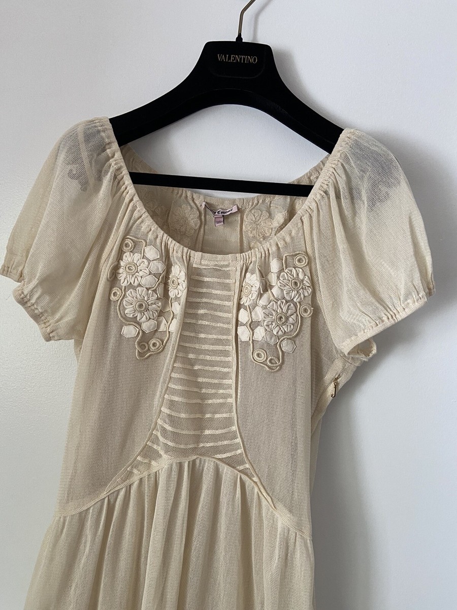 ワンピース Juicy Couture Dresses NWT $328 Juicy Couture Womens Porcelain Embroidered Cotton