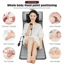 Foldable Full Body Massage Mat with Shiatsu Heated Neck Massager 10 Node 9 Speed
