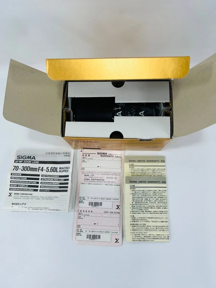 Camera Lens Sigma 70-300MM F4-5.6 DL Macro Super AF /Box/Hood/Manual - Image 3 of 4