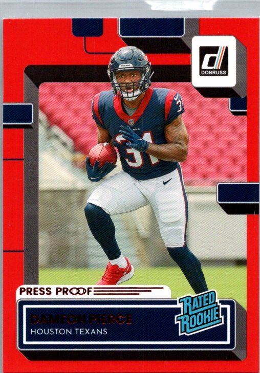 2022 Donruss #340 Dameon Pierce Red Press Proof PRESS PROOF