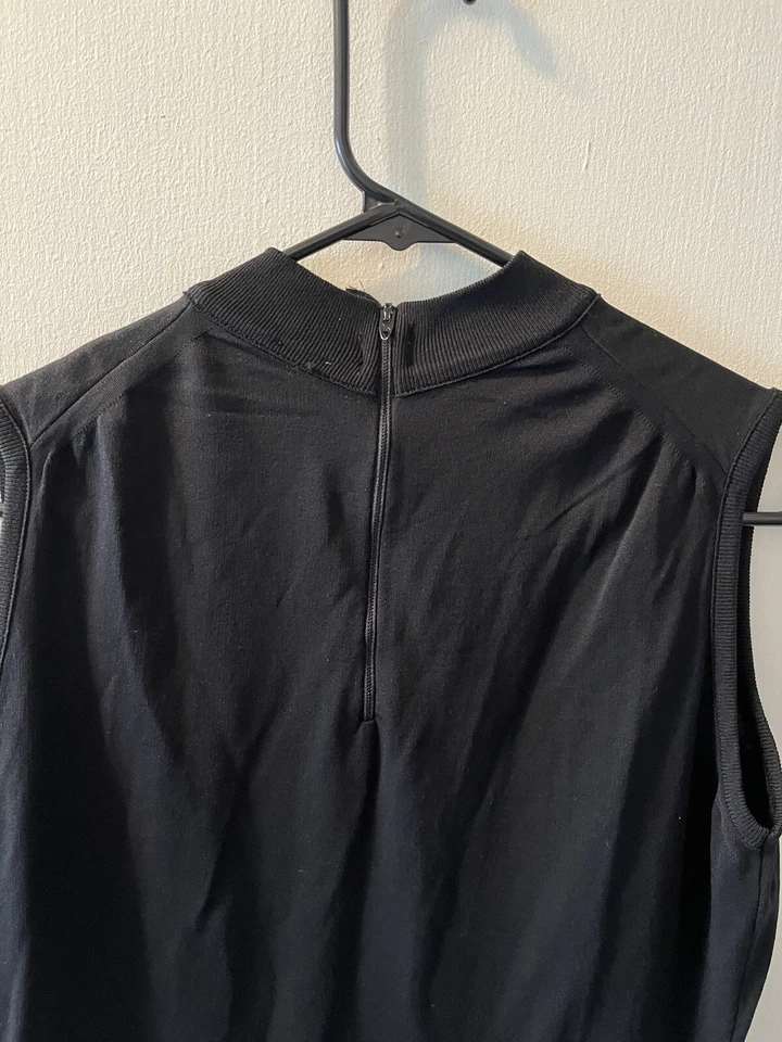 Top Danskin Talla 36 (Grande/XL) Elástico Negro Sin Mangas Cuello Alto Simple Foto 3 de 4