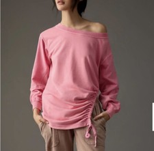 NWT Daily Practice Anthropologie Citadel Pullover Sweatshirt Pink Size XS