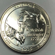 2015 S - Saratoga National Park ATB Quarter Dollar Coin
