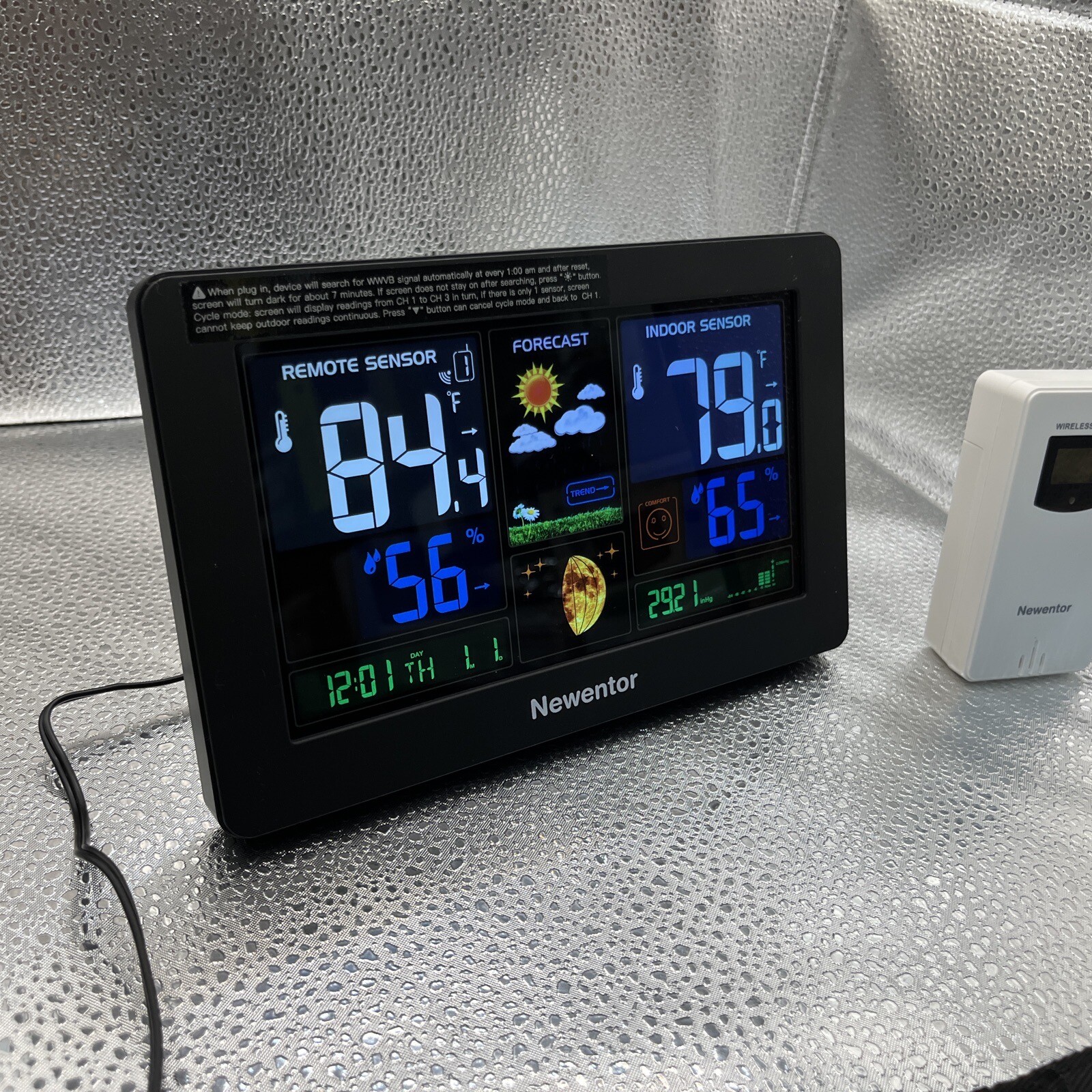 Newentor Wireless Weather Station With LED Display Colored FJ3378 (F1-37)
