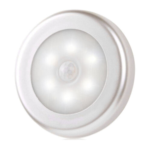 6-LED Motion White Light Sensor Lights PIR Wireless Night Light Bedroom Room - Picture 1 of 7