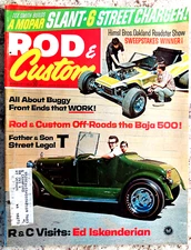 Rod & Custom magazine, August 1969, vintage car mag, great pics & articles