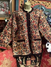 Opulent Orvis Ladies Jacket, New/tags Reversible, Size L, Floral/plain, Pockets.
