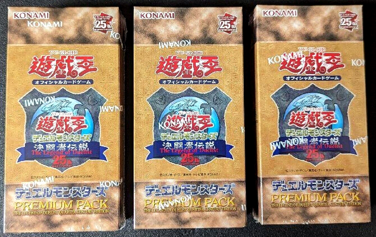 3 Box Yugioh PREMIUM PACK The Legend of Duelist QUARTER