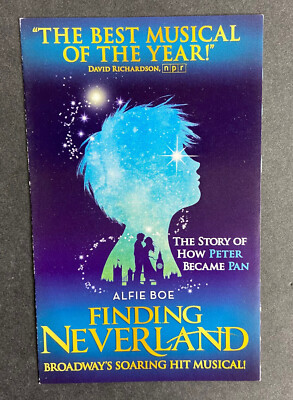 Finding Neverland Alfie Boe Promo Ad Flyer Handbill Pocket New York Broadway 