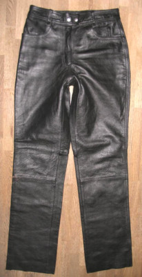 / FAST WAY / Damen- LEDERJEANS / Biker - Lederhose in schwarz in Gr. 36