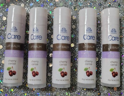 Avon CHERRY LIP BALMS Chapsticks lot of 5 ~ New/Sealed ~ NEXT DAY SHIPPING