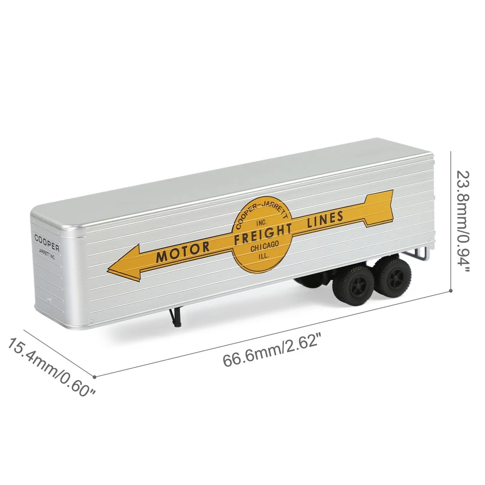 2 Units Evemodel Trailers N Scale 1:160 Model Trailer for Railway Tractor C15065 - Image 3 of 4