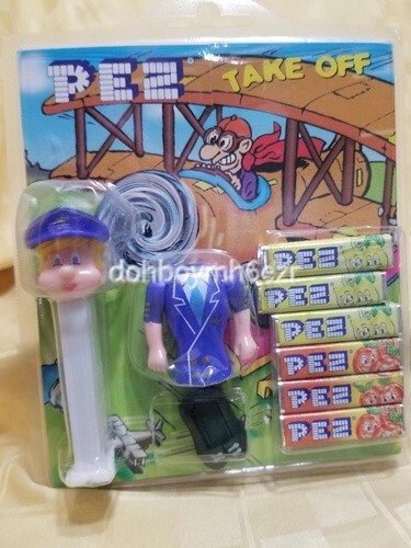 PEZ ペッツ　オールド　パイロット Rare PEZ Dispenser Playworld Take Off Pilot germany set in