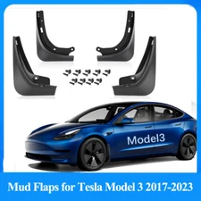 No Drilling Required,SET Mud Flaps Car Splash Guards for 2017-2023 Tesla Model 3