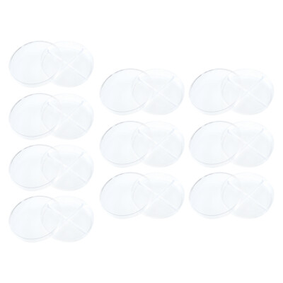 10Pcs Glass Petri Dishes Lids Cell Culture Dish Shot Glass Lid Reaction Plate