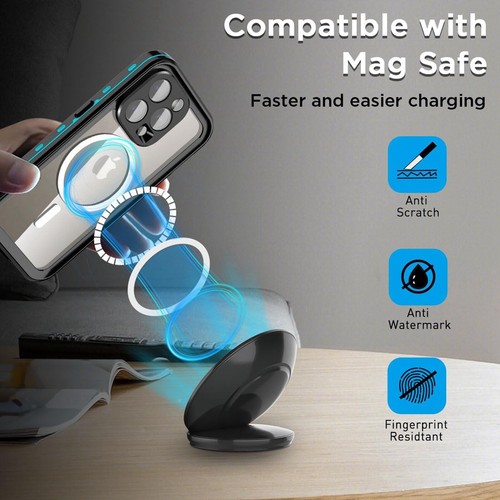 For iPhone 15 16 Pro Max 14 Waterproof IP68 Case Shockproof Mag Safe Full Cover - Picture 3 of 42