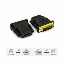 DVI-D Male 24 1 pin to HDMI Female 19-pin HD HDTV Monitor Display Adapter