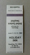 Matchbook cover- Holiday Inn: Reading, PA- United Eastern Swapfest, Bud Shappell
