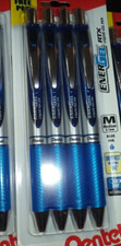 4 Pentel EnerGel RTX M MEDIUM 0.7 BLUE LIQUID GEL 22941 072512229415 OEM 4 PENS