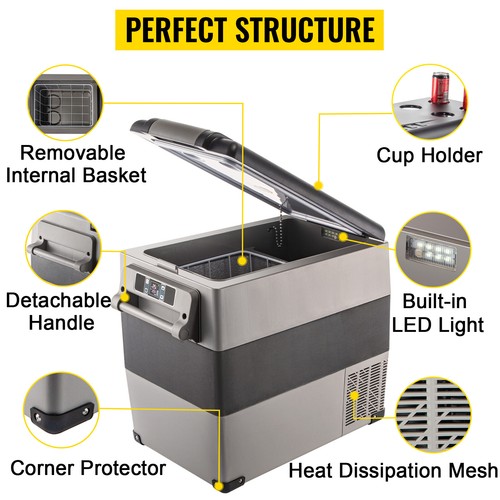 Refrigerador Coche 55L Compresor Portátil Pequeño Congelador Mini Refrigerador Eléctrico para - Imagen 13 de 18