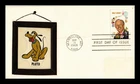 DR JIM STAMPS US COVER WALT DISNEY FIRST DAY ISSUE PASTED ON PLUTO CACHET