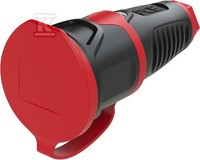 Vollgummi Steckdose Mit Stopfen 16A 3P 230V Schuko IP54 Serie TAURUS2 2521-SR