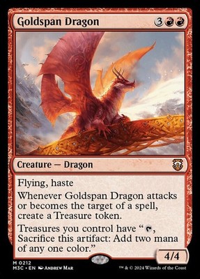 1x MTG Goldspan Dragon - Ripple Foil Near Mint, English - Commander: Modern Hori