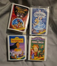 1995 McDonald's Walt Disney Masterpiece Collection Happy Meal VHS Lot of 4 Toys
