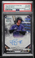 2023 Bowman Sterling Prospect Wave Refractor Jordan Beck PSA 10 GEM MT Auto 19dr