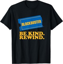 Blockbuster Be Kind Rewind Vintage Ticket Logo T-Shirt