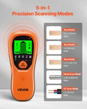 VEVOR 5-in-1 Stud Finder Wall Scanner with LCD - Electronic Wall Stud Detector,