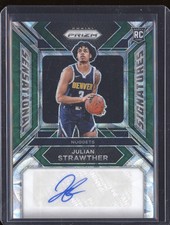 2023-24 Panini Prizm SS-JI Julian Strawther Sensational Signatures Green RC 6/8