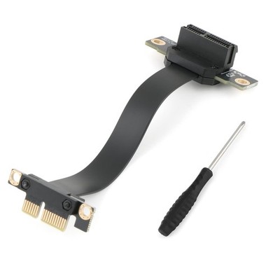 PCI-E 3.0 Riser PCIe Extension Cable for Graphics X1 to X1/ M to F/90° to 90°...