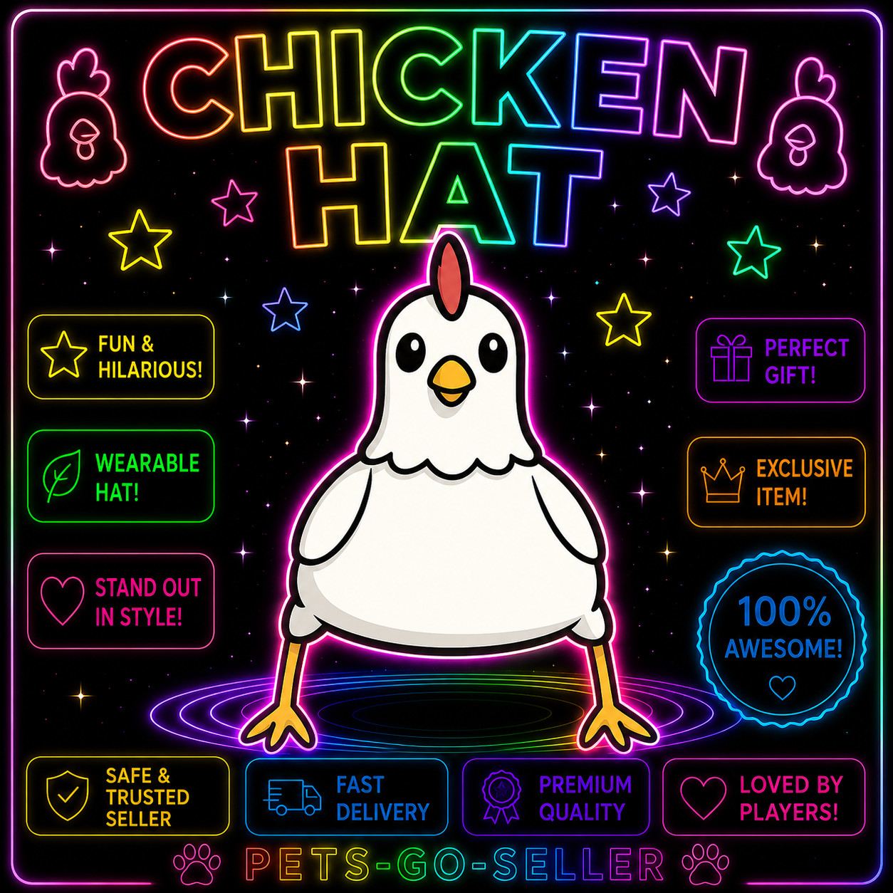 SOMBRERO DE POLLO (MUY BARATO) ADOPTA UNA MASCOTA MÍA - MÁS BARATO EN EBAY