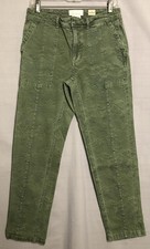 Anthropologie Pants Womens 27 Green The Wanderer Floral Utility Chino Tapered