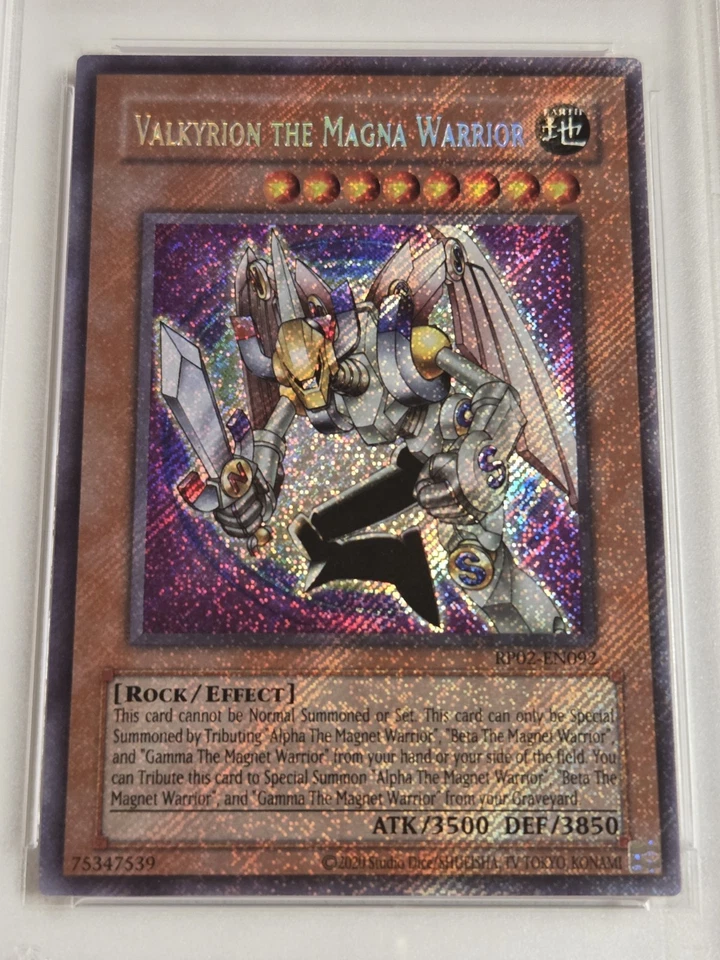 PSA 10 Valkyrion the Magna Warrior RP02-EN092 Yugioh Retro Pack 2 Secret Rare - Image 2 of 3