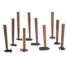 Set of 10 Black Iron Hammers - Blacksmith Useful Item