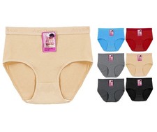 Women's 12 Pack Classic Solid Cotton Soft Stretch Colorful Classic Briefs