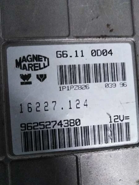16227.124 CENTRALINA MOTORE / 9625274380 / 1614173 PER PEUGEOT 205 CABRIOLET * - Immagine 2 di 2