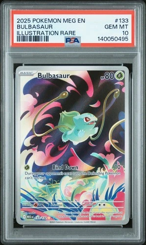2025 POKEMON BULBASAUR MEG EN-MEGA EVOLUTION ILLUSTRATION RARE GEM MINT PSA 10