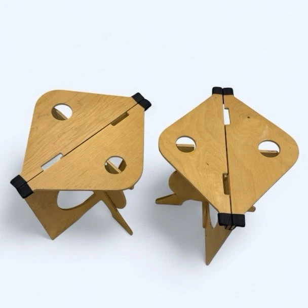 Par de taburetes estilo gallo Barry Simpson Dirt Road años 80 plegables planos vintage Foto 2 de 4