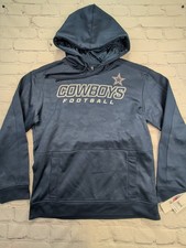 NEW Mens Medium NFL Dallas Cowboys Performance Hoodie Hooded Sweatshirt Pockets