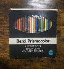 Vintage Berol Prismacolor 24 Thick Soft Lead Art Artist Colored Pencils PC953